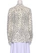 Stella McCartney Silk Polka Dot Print Button-Up Top