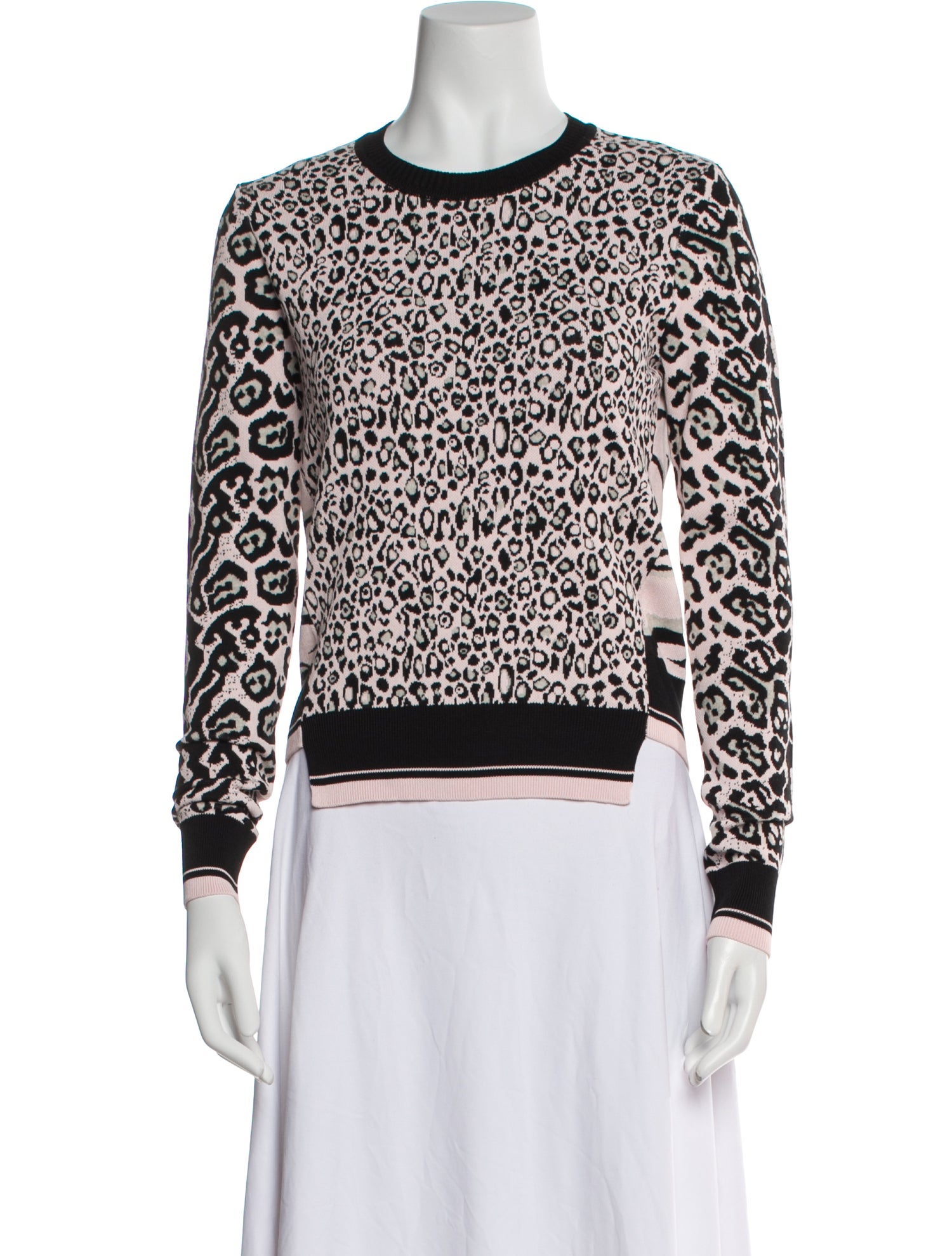 Stella McCartney Animal Print Crew Neck Sweater