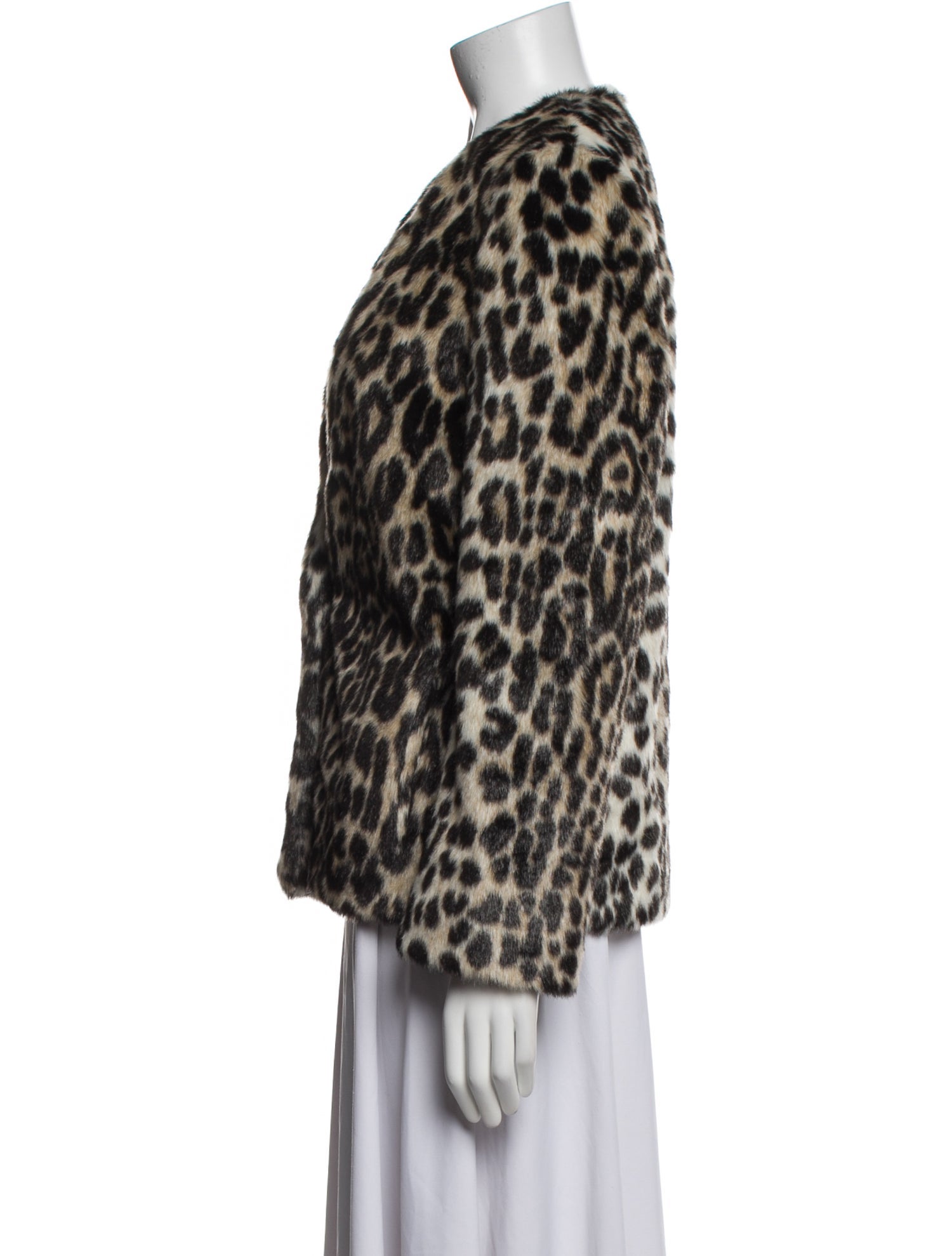 Stella McCartney Faux Fur Animal Print Coat