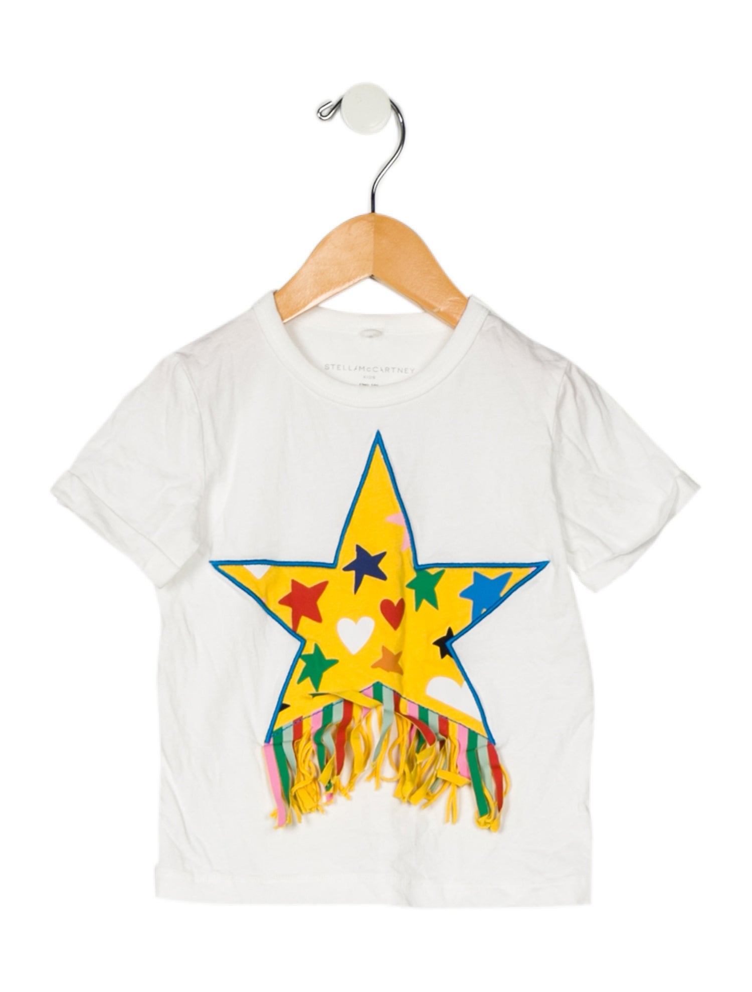 Stella McCartney Kids Girls' Fringe Trim Embellished T-Shirt