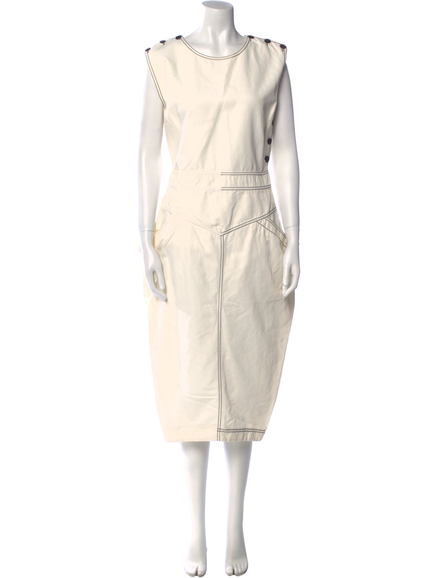 Stella McCartney Scoop Neck Midi Length Dress