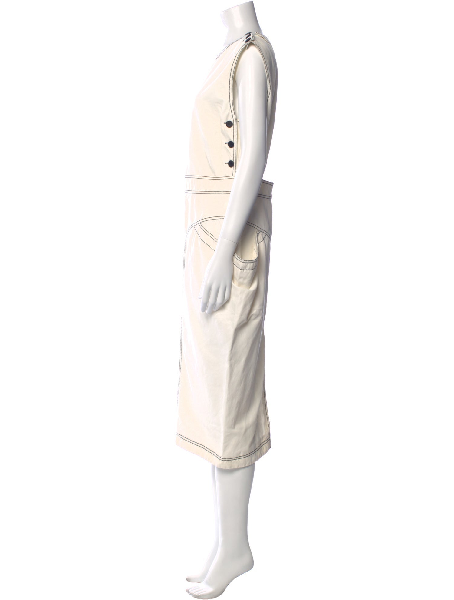 Stella McCartney Scoop Neck Midi Length Dress