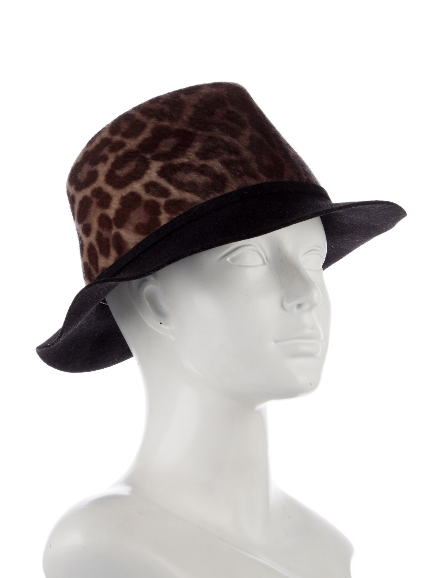 Stella McCartney brown pattern print hat