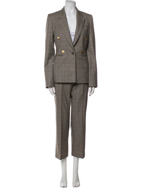 Stella McCartney Wool Plaid Print Pantsuit