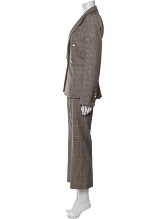 Stella McCartney Wool Plaid Print Pantsuit