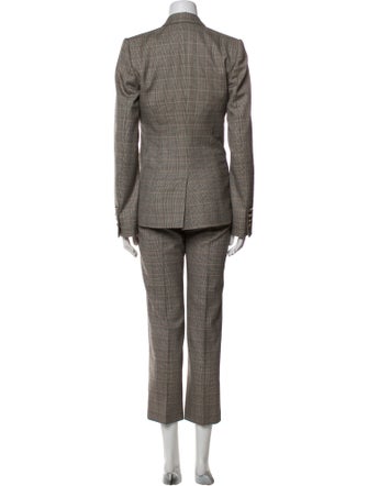 Stella McCartney Wool Plaid Print Pantsuit