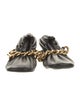 Stella McCartney Leather Chain-Link Accents Ballet Flats