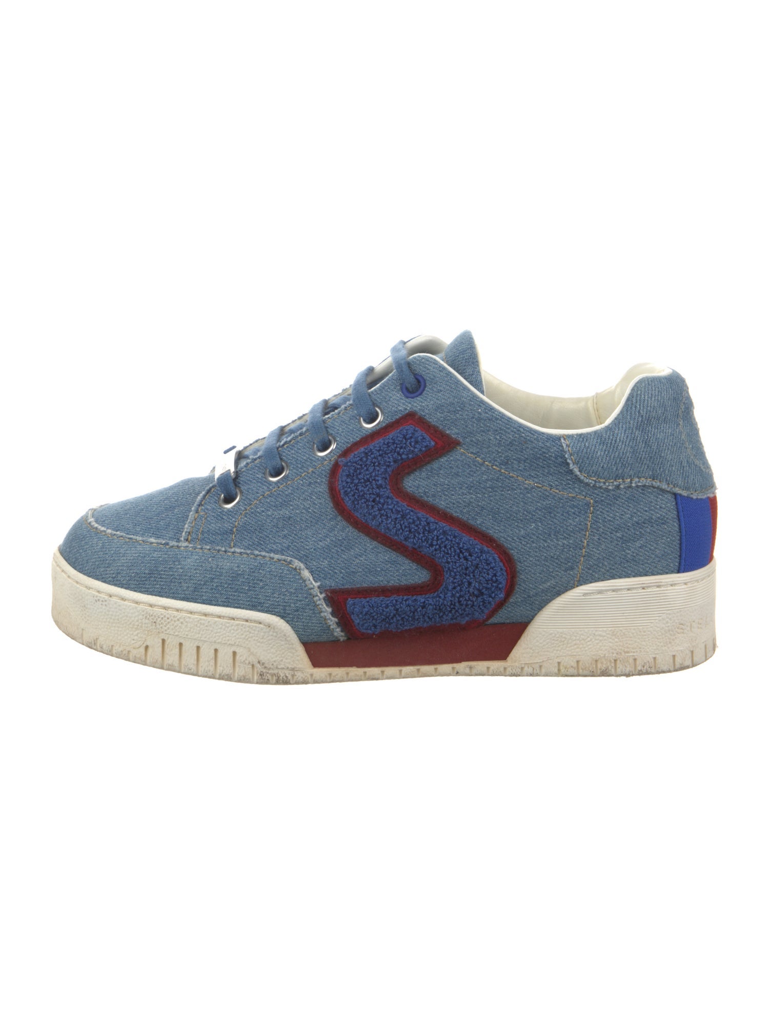 Stella McCartney Denim Embroidered Accent Sneakers