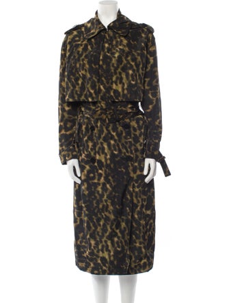 Stella McCartney Animal Print Faux Fur Coat