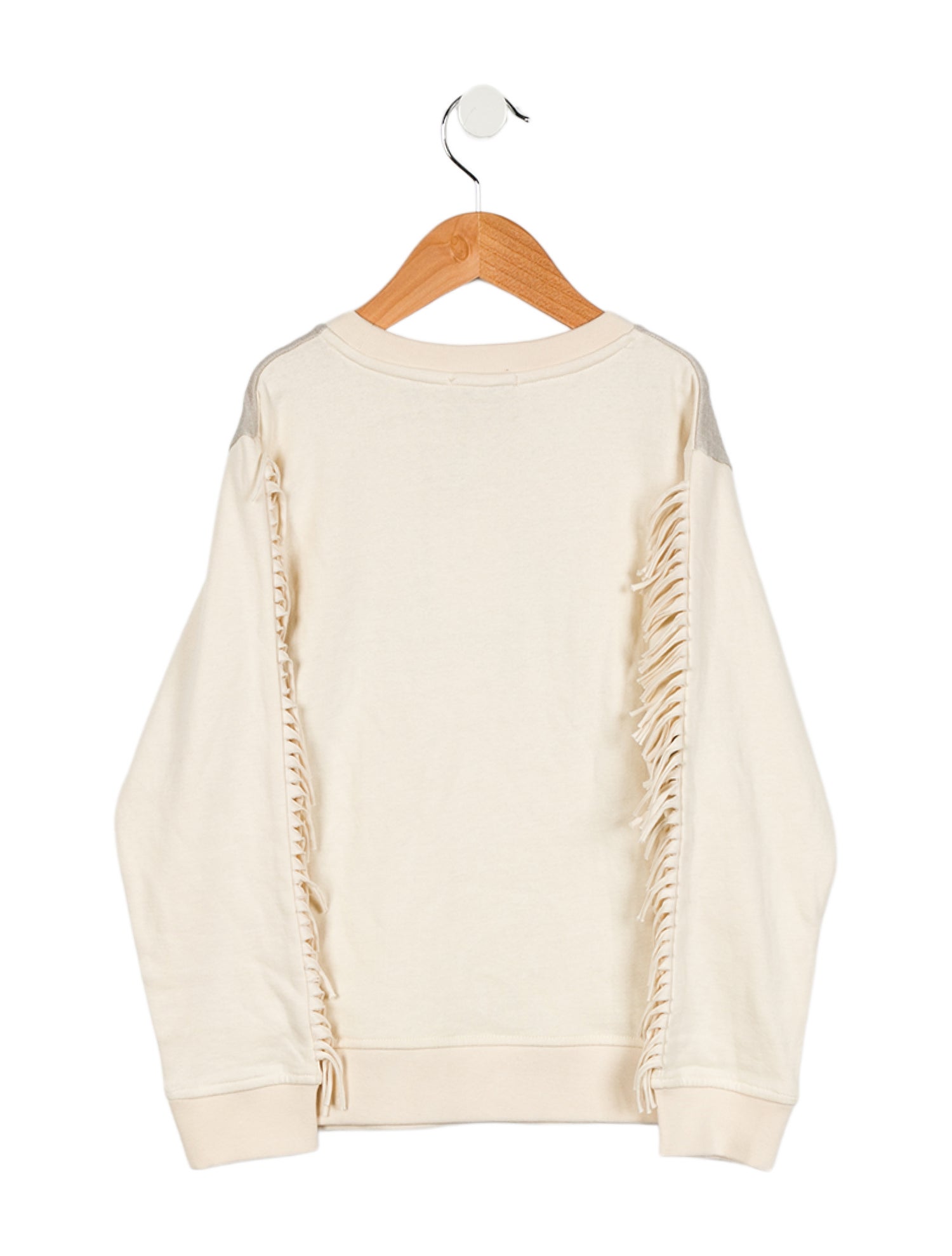 Stella McCartney Girls' Fringe Trim Crew Neck Sweatshirt