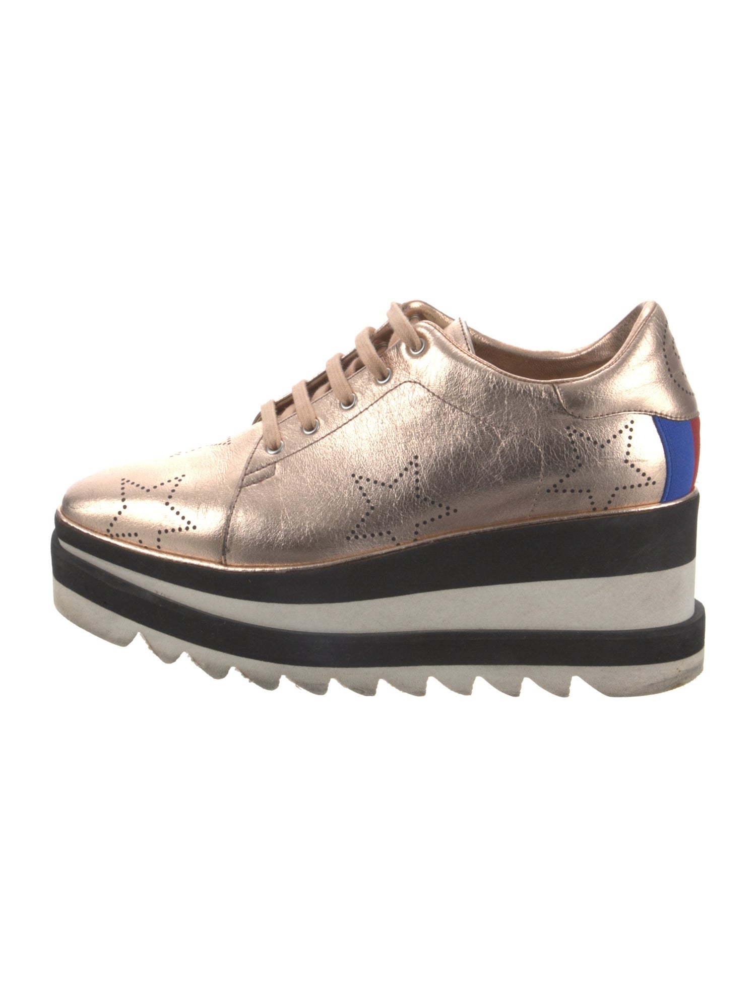 Stella McCartney Vegetarian Leather Lasercut Accents Sneakers