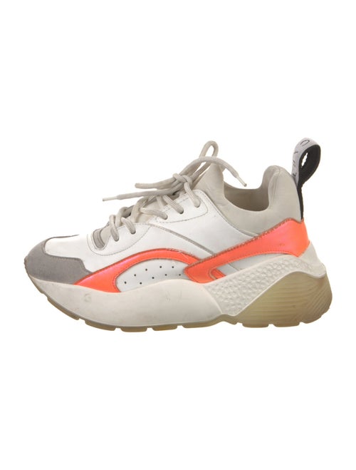 Stella McCartney Leather Colorblock Pattern Chunky Sneakers