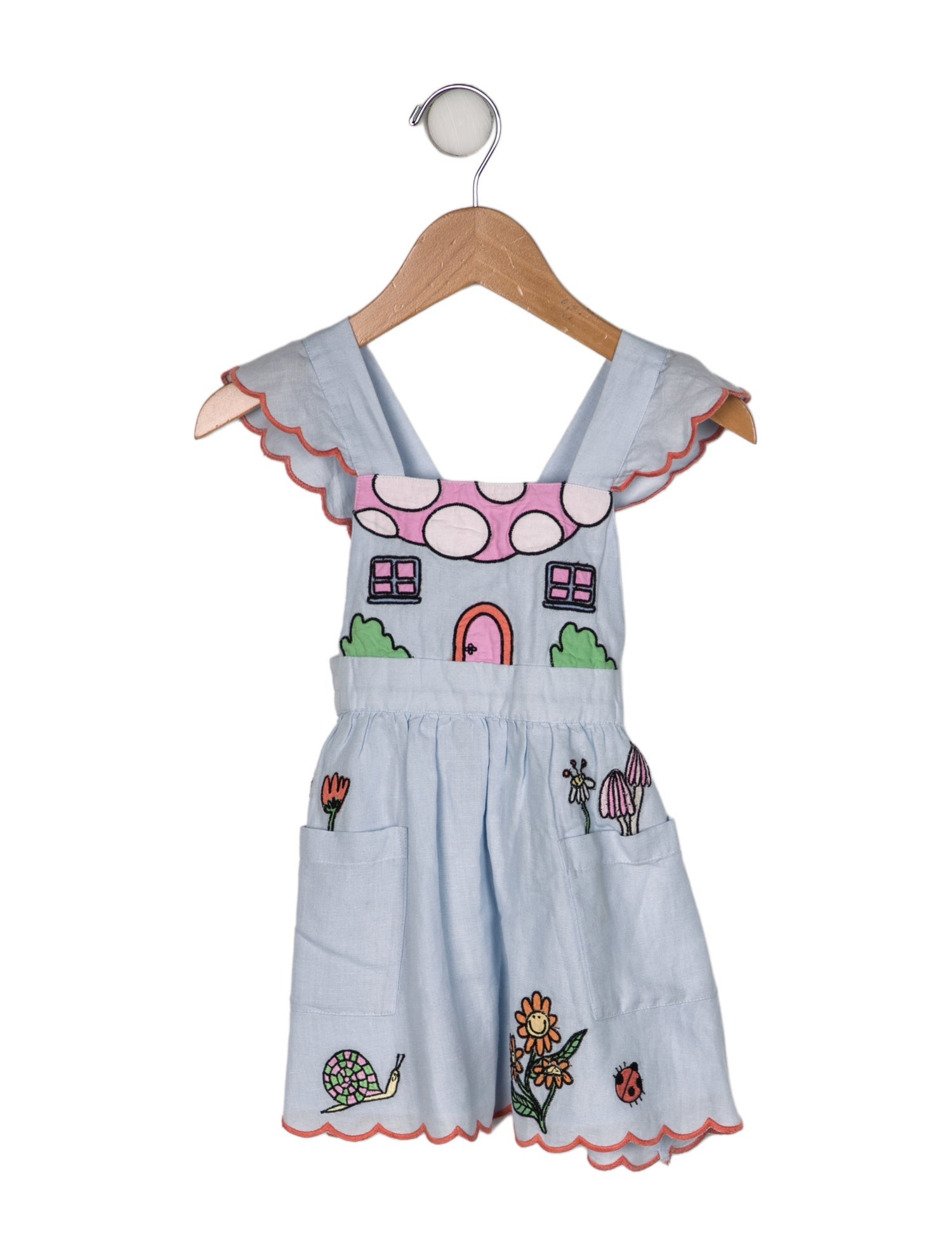 Stella McCartney Stella McCartney Toddler Girls' Embroidery Printed Sleeveless Dress