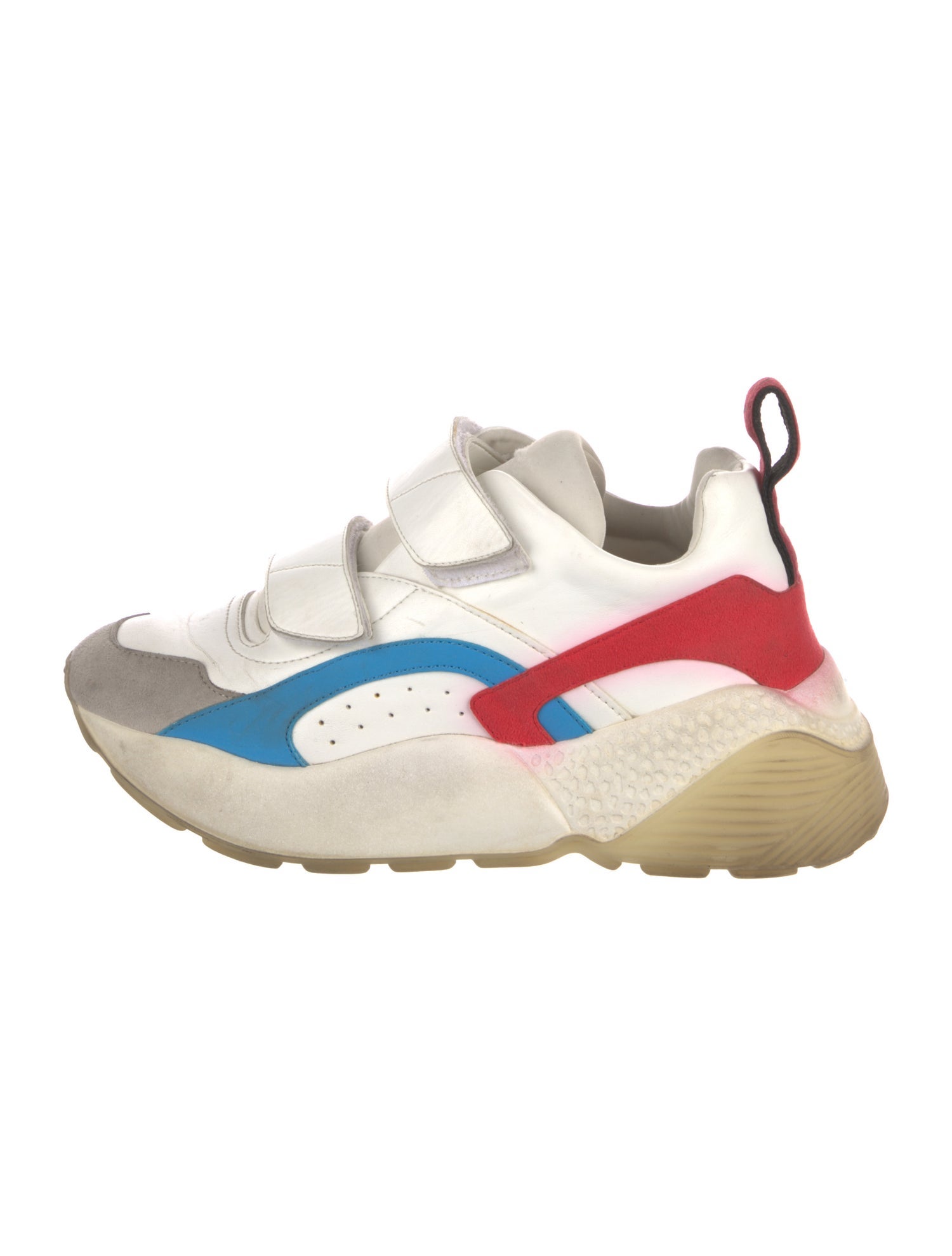 Stella McCartney Vegan Leather Colorblock Pattern Chunky Sneakers