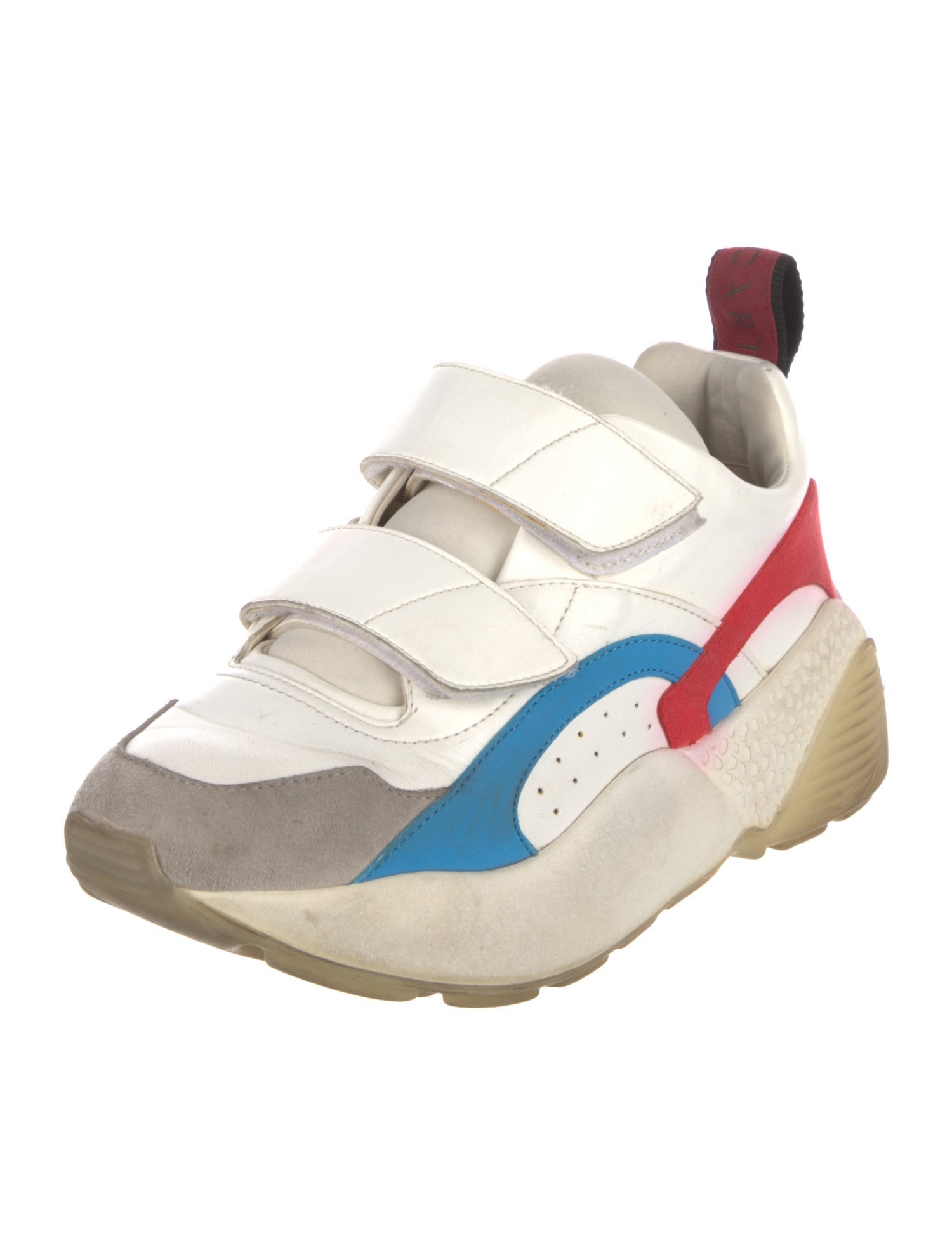 Stella McCartney Vegan Leather Colorblock Pattern Chunky Sneakers