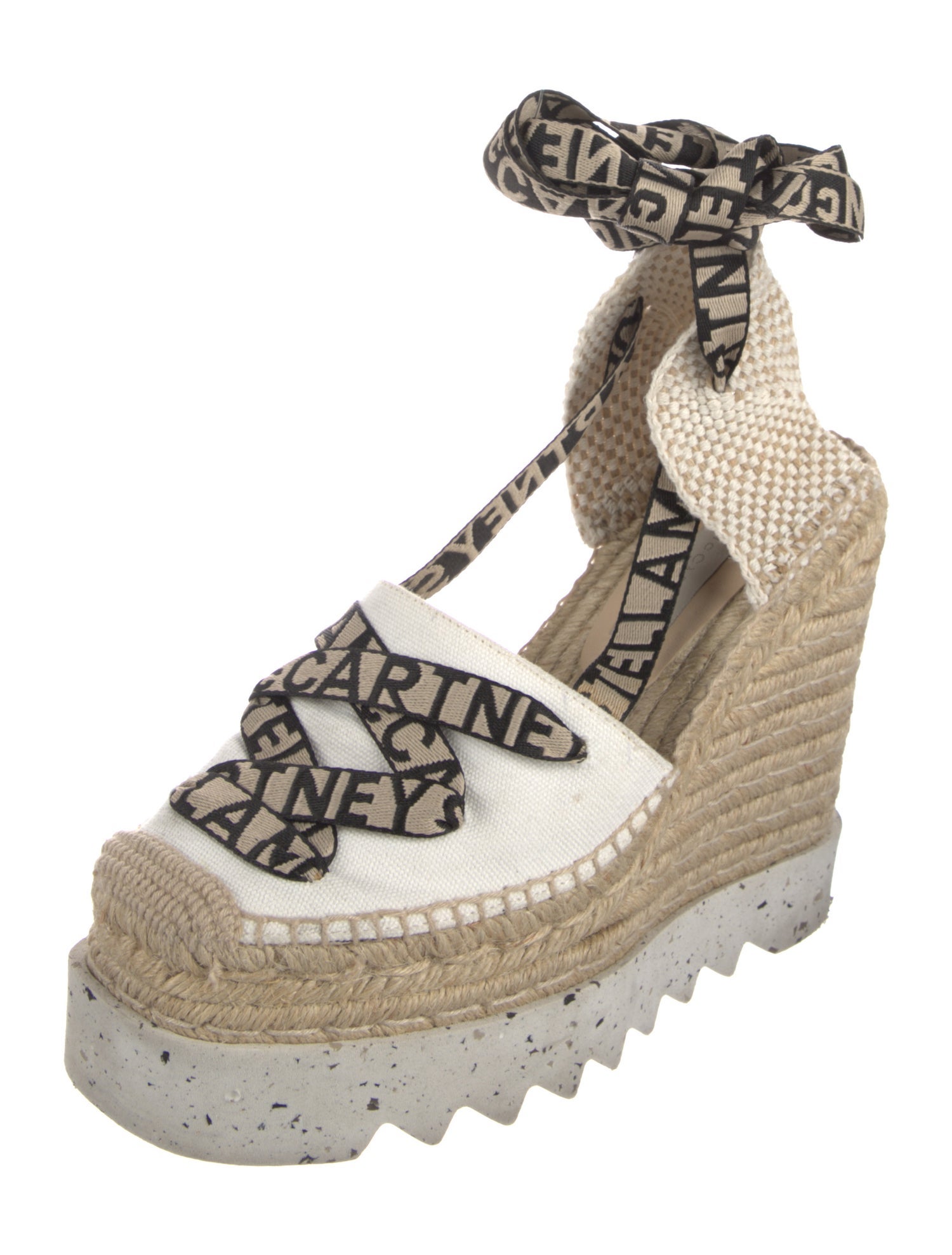 Stella McCartney Canvas Graphic Print D'Orsay Pumps