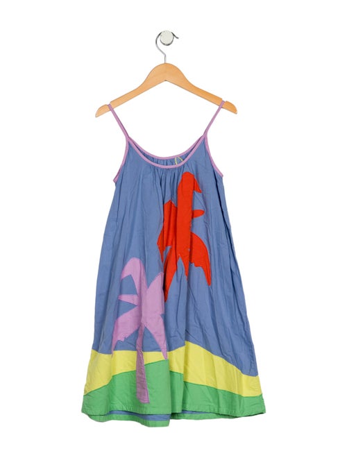 Stella McCartney Girls' Cotton Pattern Print Sleeveless Dress