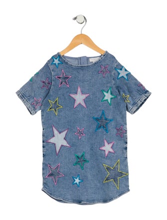 Stella McCartney Girls' Denim Star Print Dress