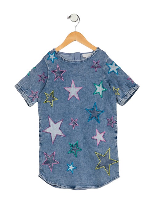 Stella McCartney Girls' Denim Star Print Dress