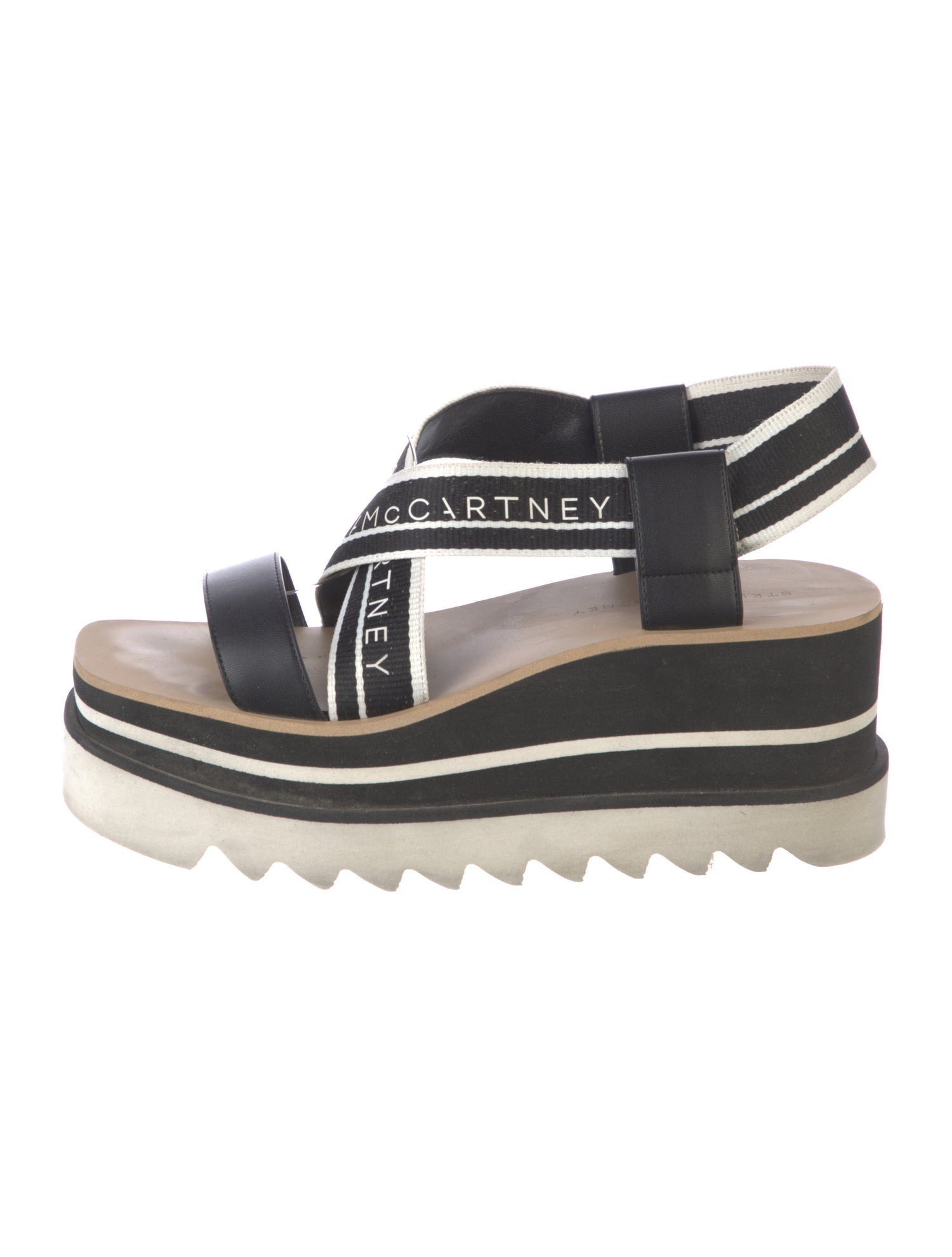 Stella McCartney Vegan Leather Graphic Print Sandals