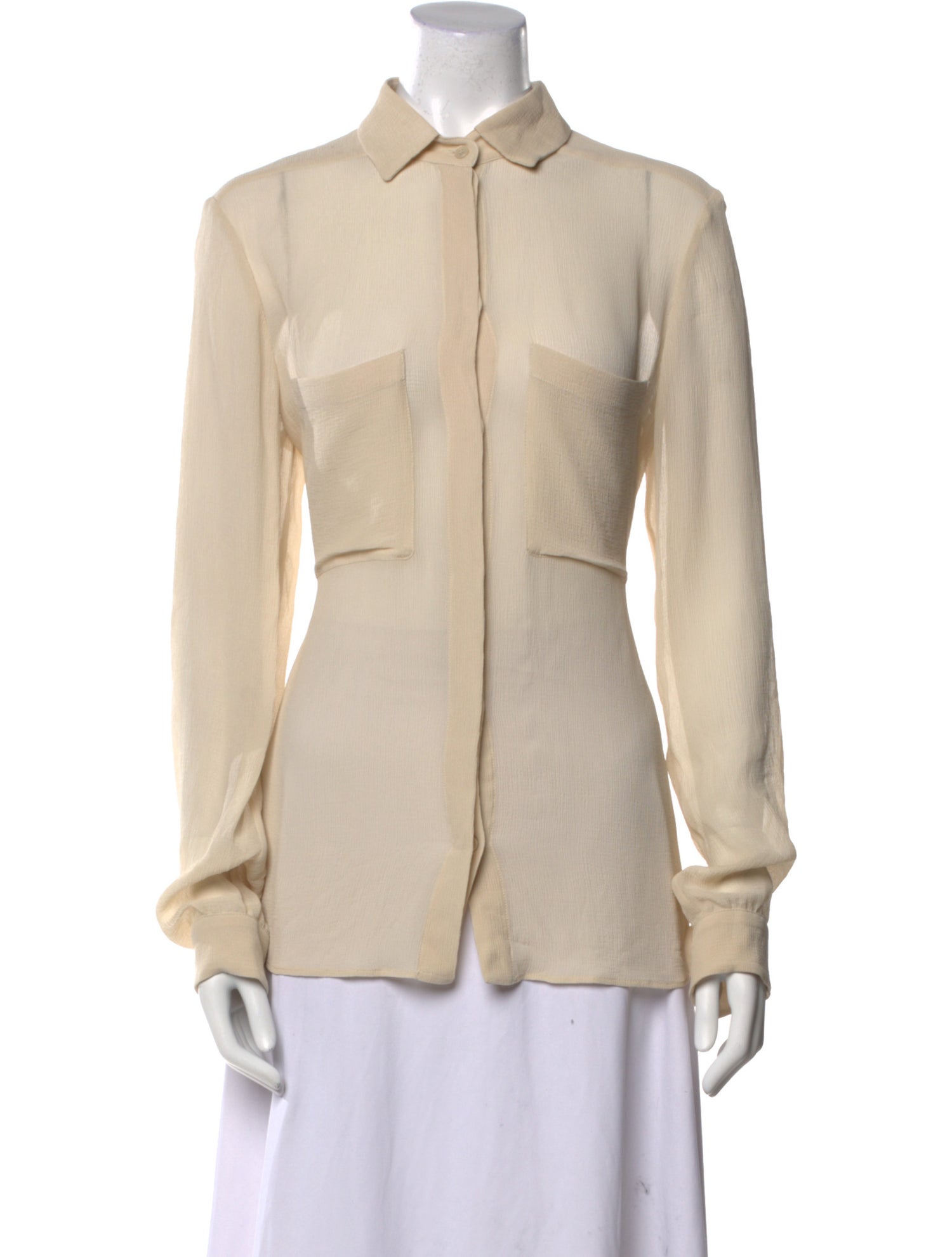 Stella McCartney Silk Long Sleeve Button-Up Top w/ Tags