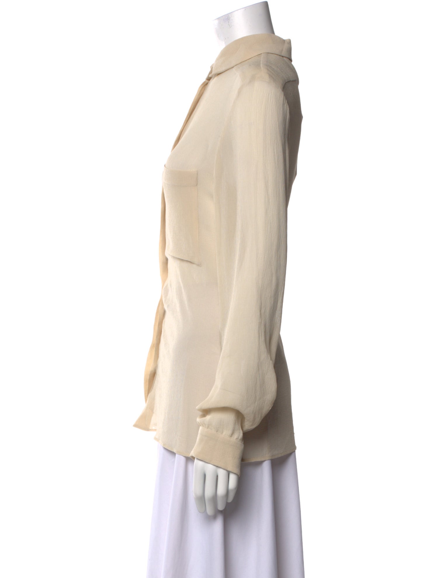 Stella McCartney Silk Long Sleeve Button-Up Top w/ Tags