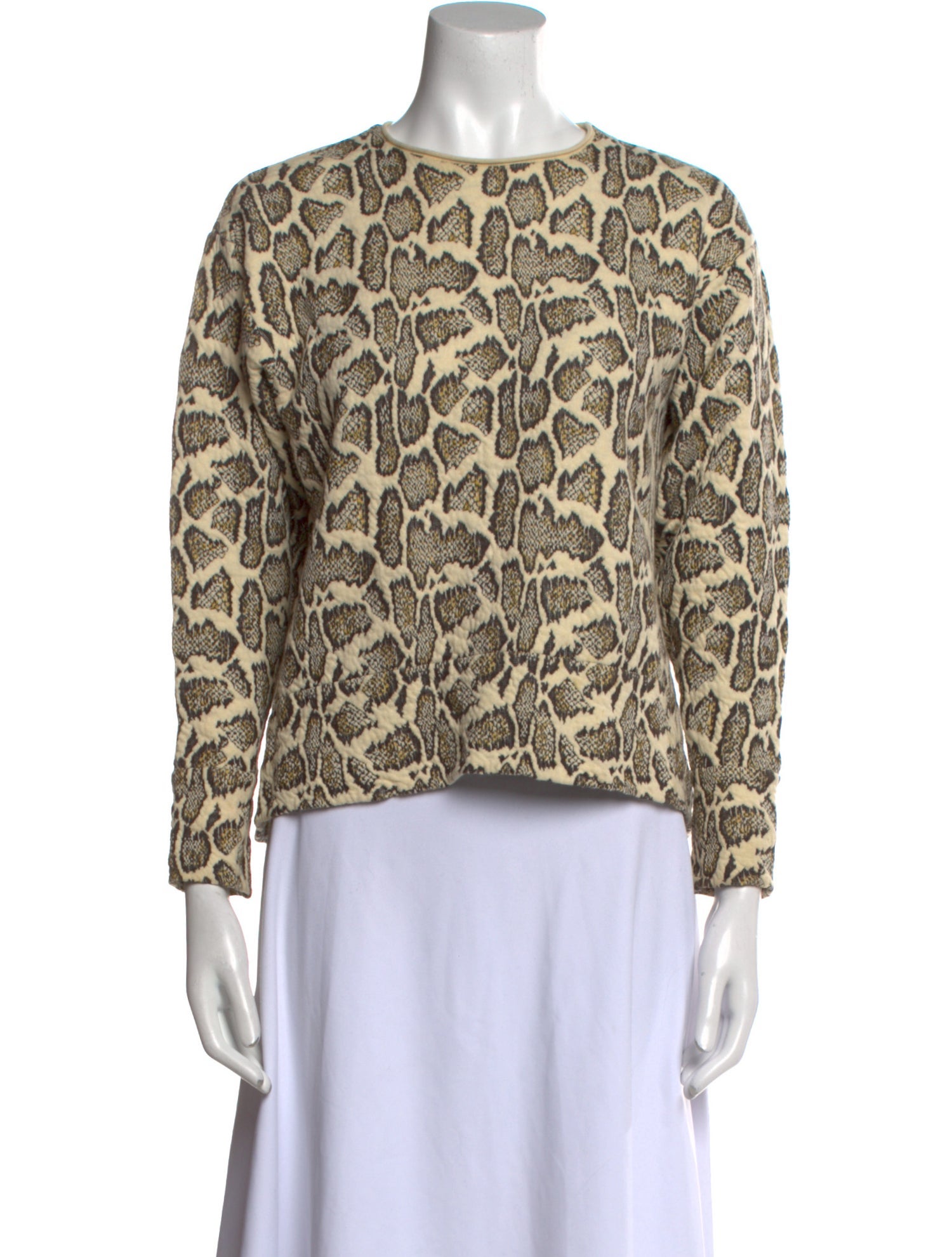 Stella McCartney Animal Print Crew Neck Blouse