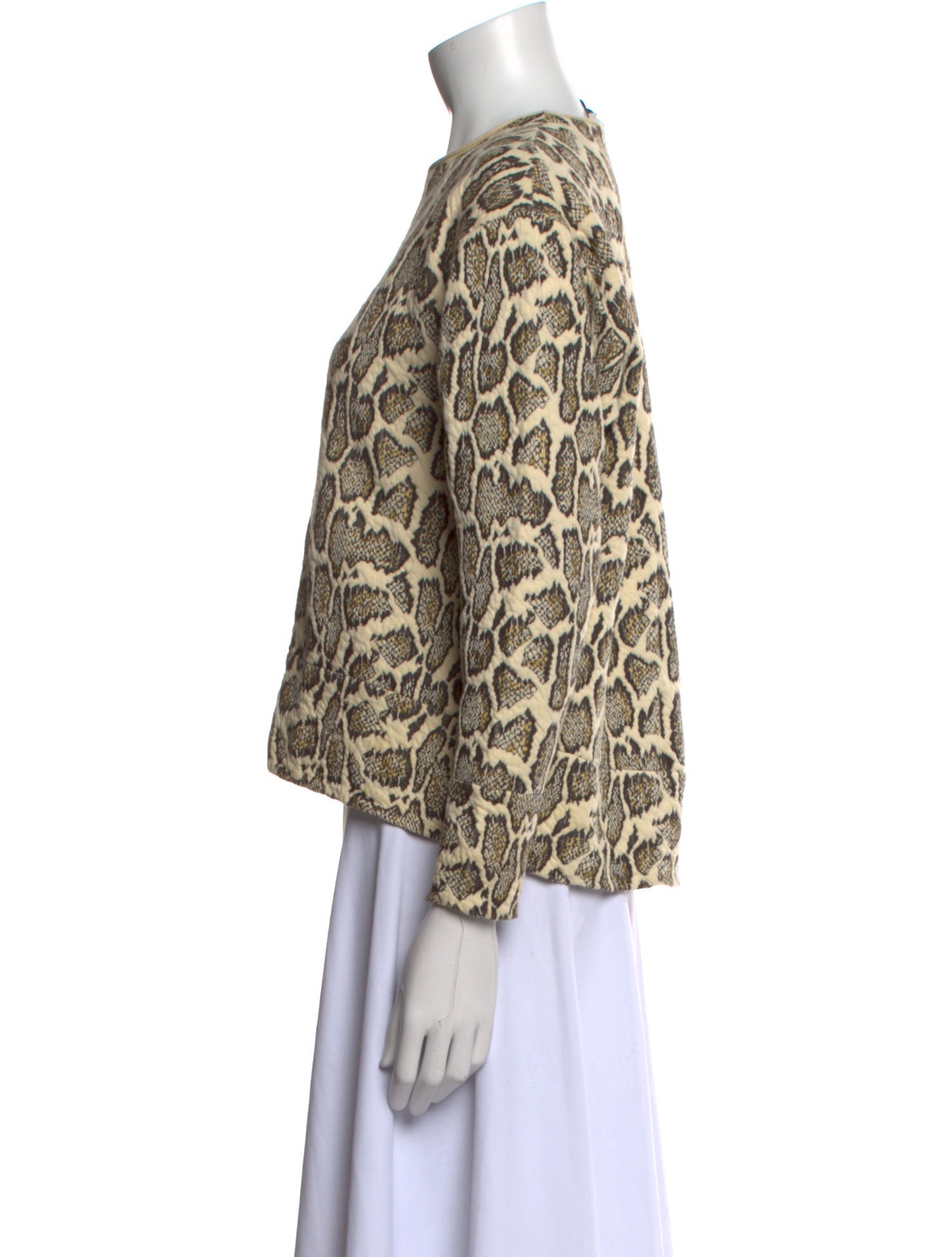 Stella McCartney Animal Print Crew Neck Blouse