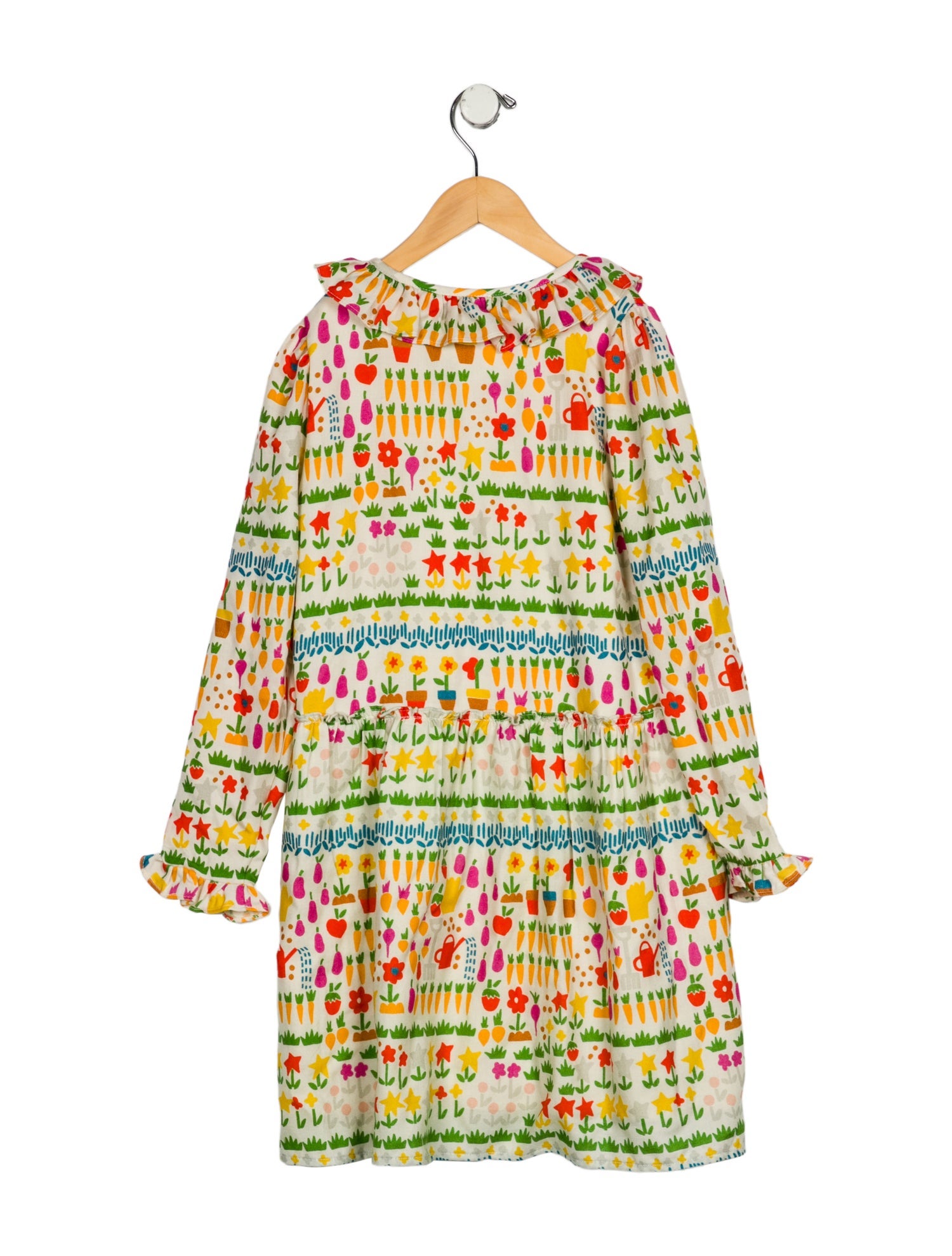 Stella McCartney Girls Garden Print Ruffle Embellished Dress