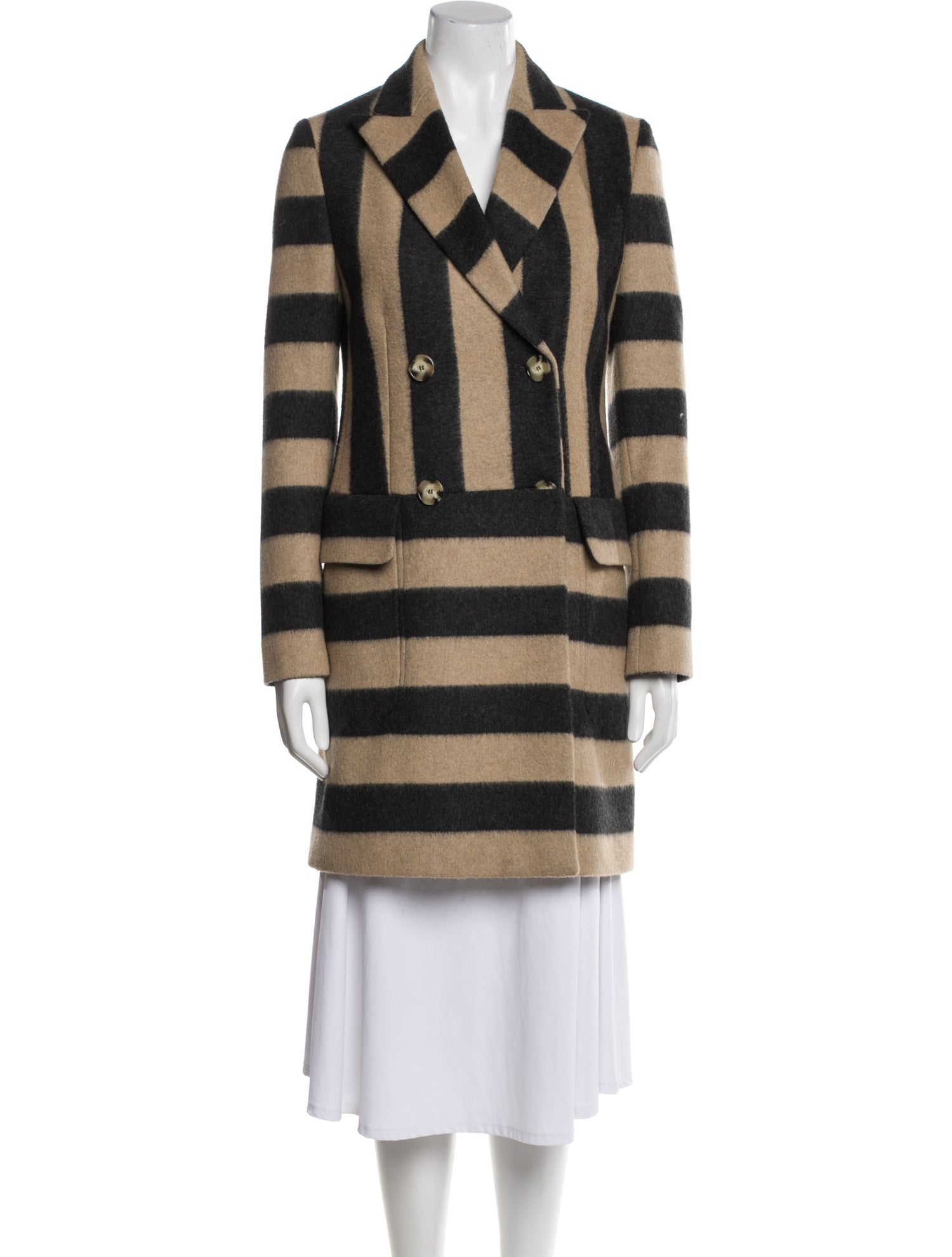 Stella McCartney Wool Striped Coat