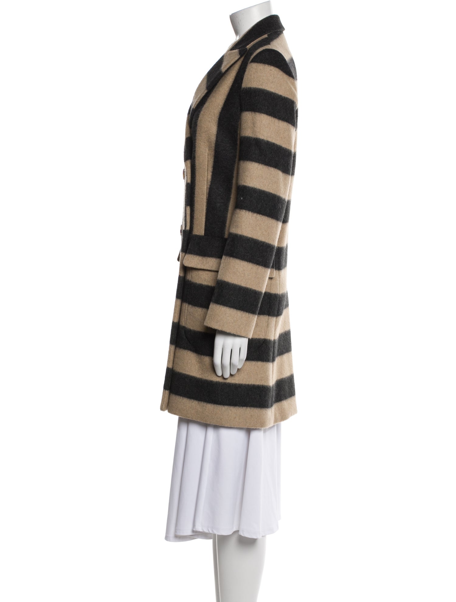 Stella McCartney Wool Striped Coat