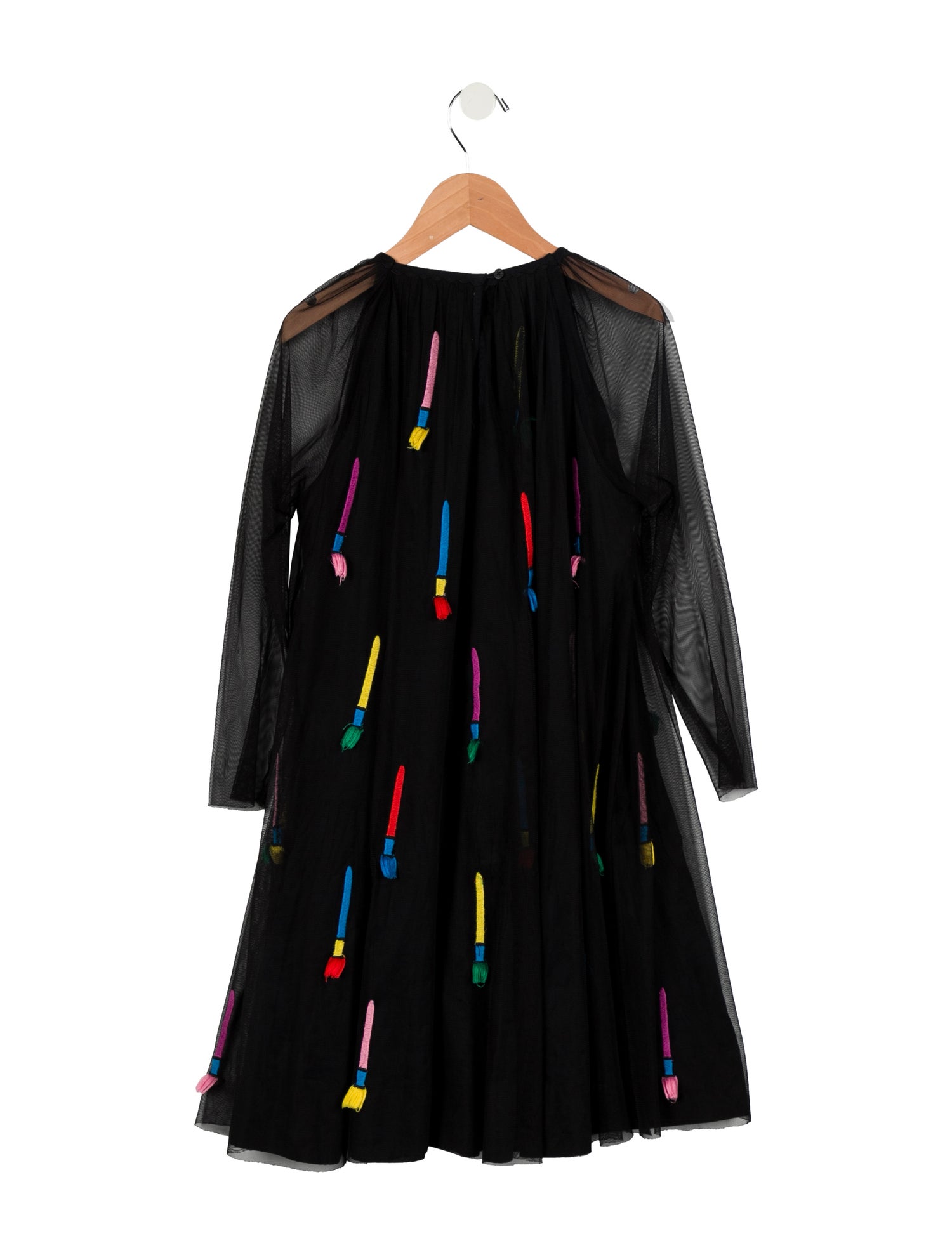 Stella McCartney Girls' Tulle Long Sleeve Dress