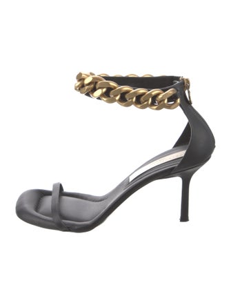 Stella McCartney Leather Chain-Link Accents Sandals