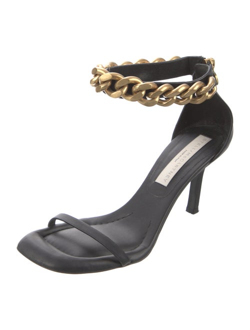 Stella McCartney Leather Chain-Link Accents Sandals