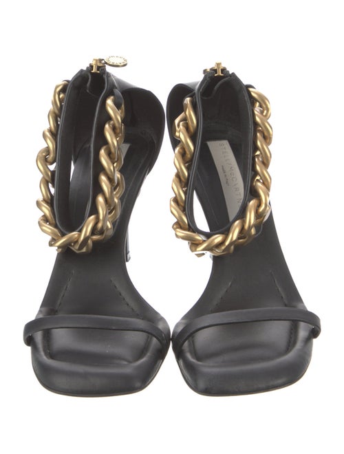Stella McCartney Leather Chain-Link Accents Sandals