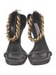 Stella McCartney Leather Chain-Link Accents Sandals