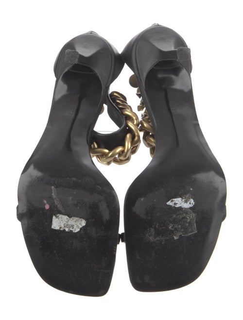 Stella McCartney Leather Chain-Link Accents Sandals