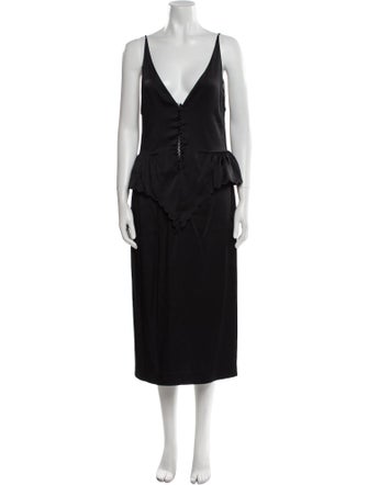 Stella McCartney V-Neck Midi Length Dress