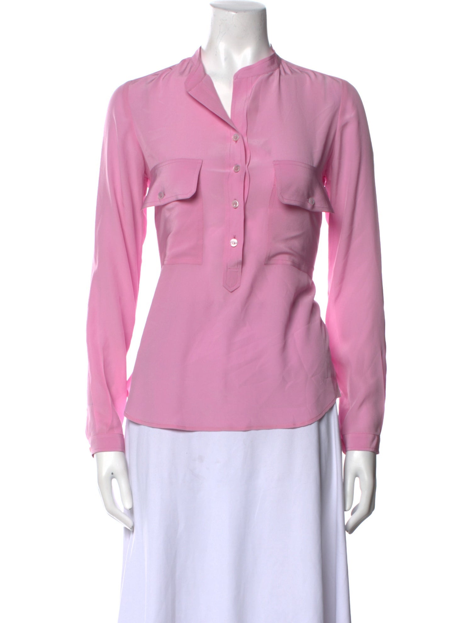 Stella McCartney Silk Mock Neck Blouse