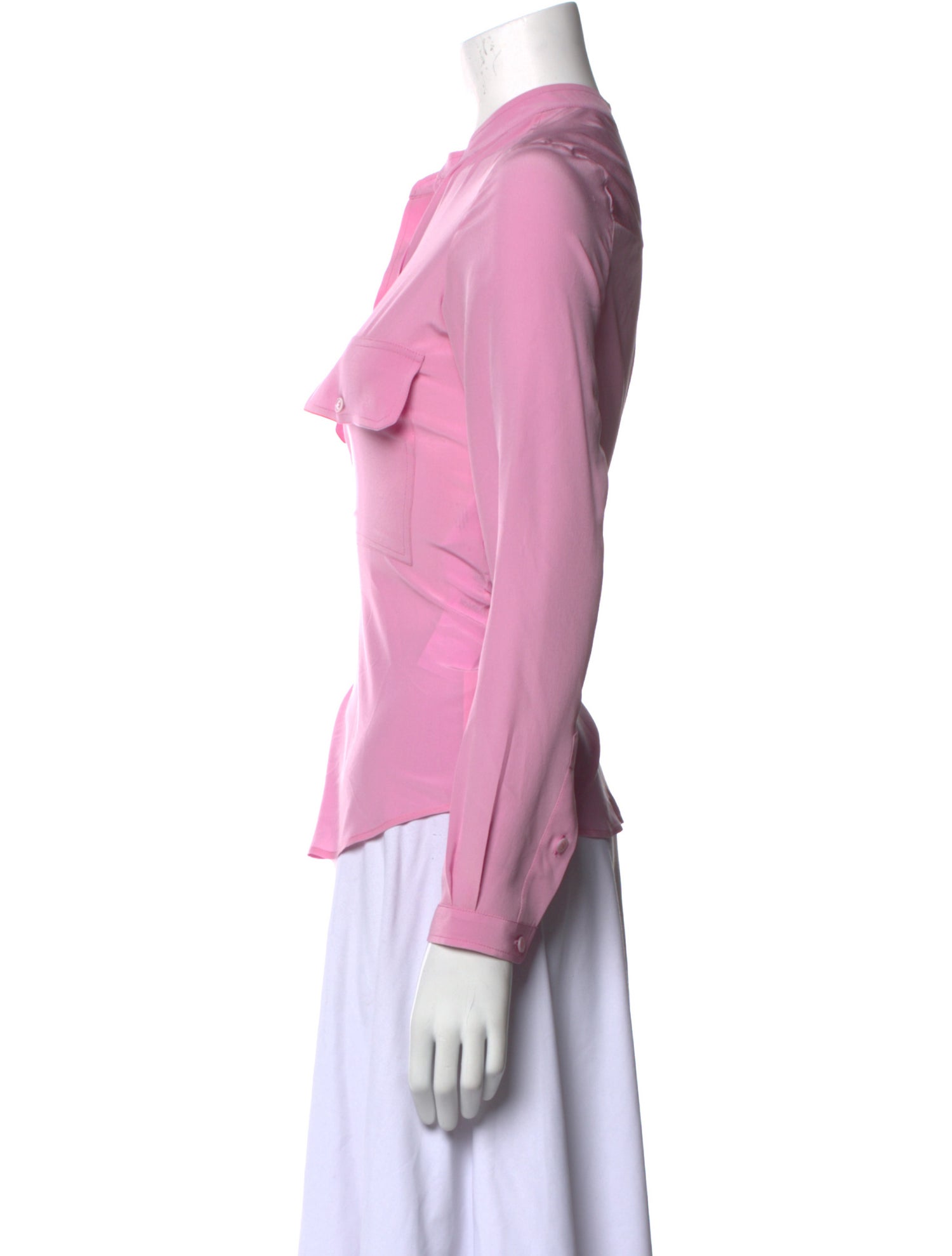 Stella McCartney Silk Mock Neck Blouse