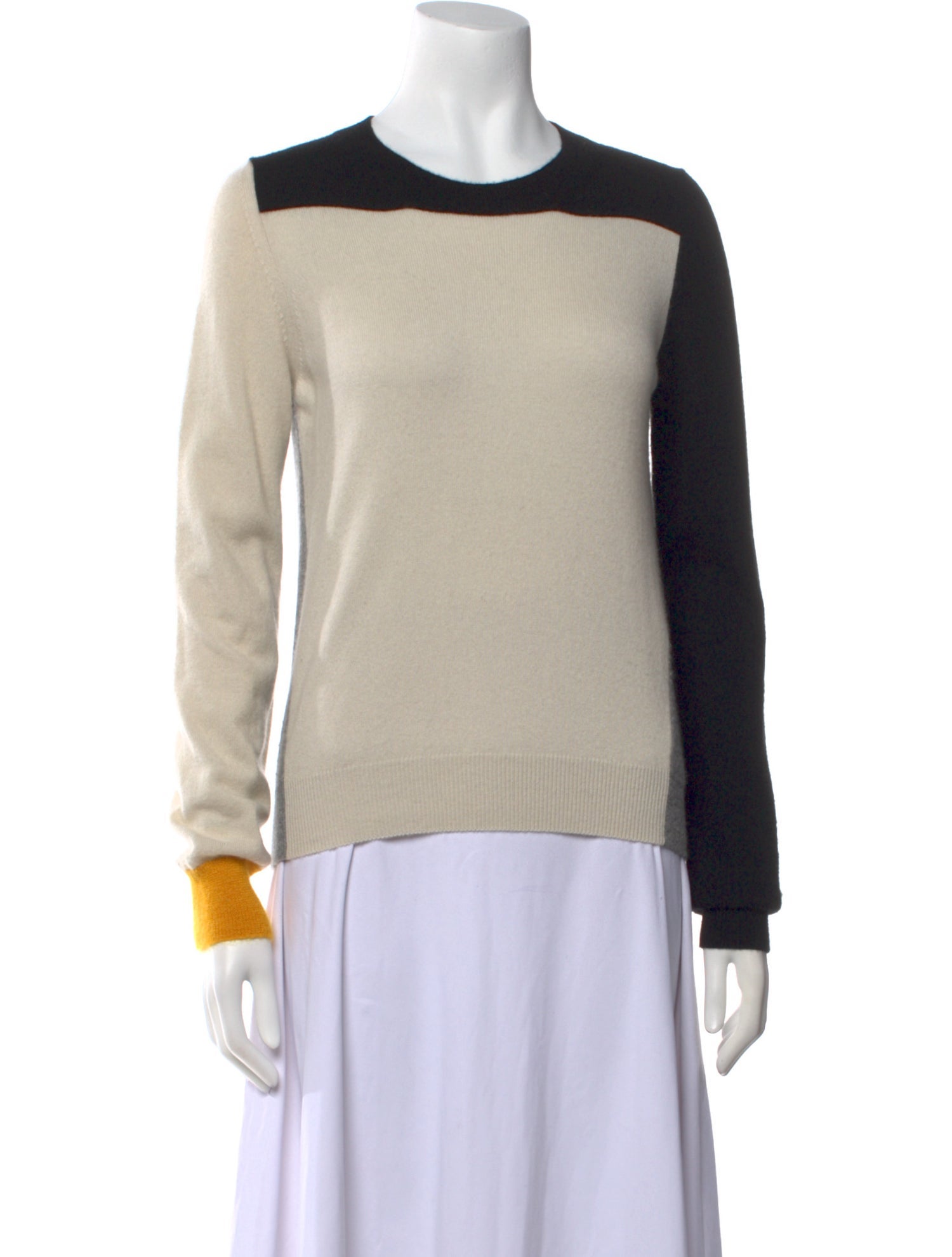 Stella McCartney Cashmere Colorblock Pattern Sweater
