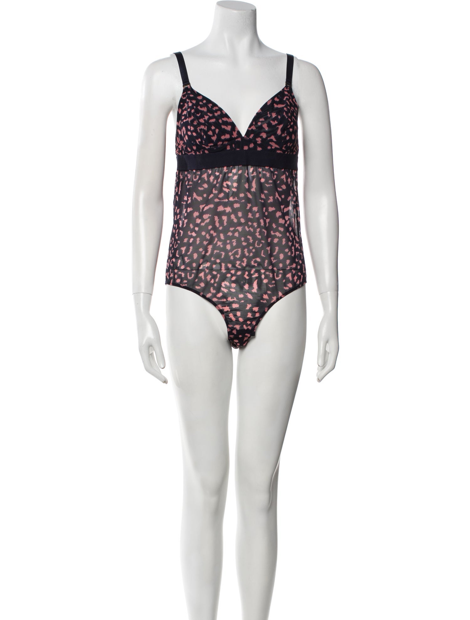 Stella McCartney Nylon Animal Print Bodysuit