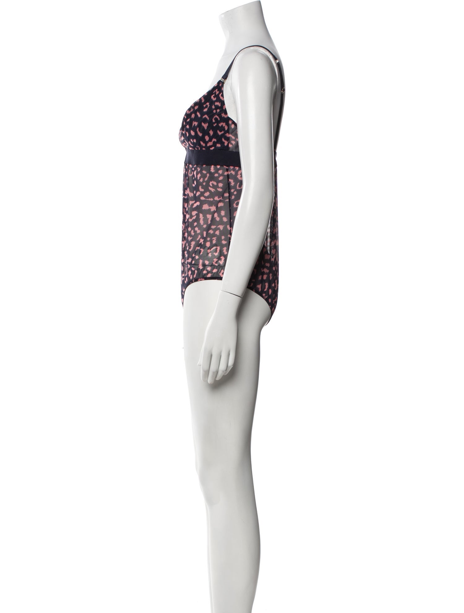 Stella McCartney Nylon Animal Print Bodysuit