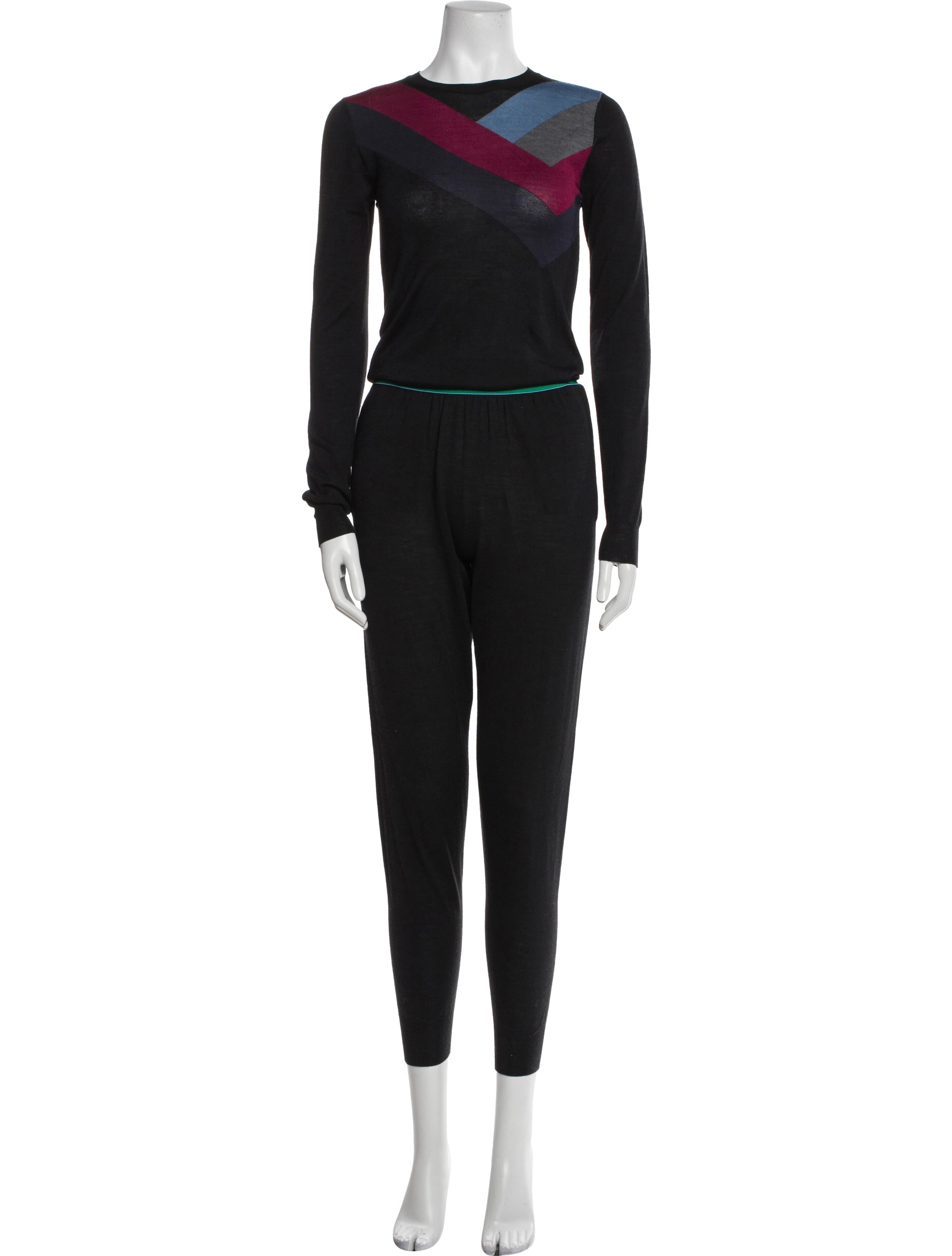 Stella McCartney Virgin Wool Bateau Neckline Jumpsuit