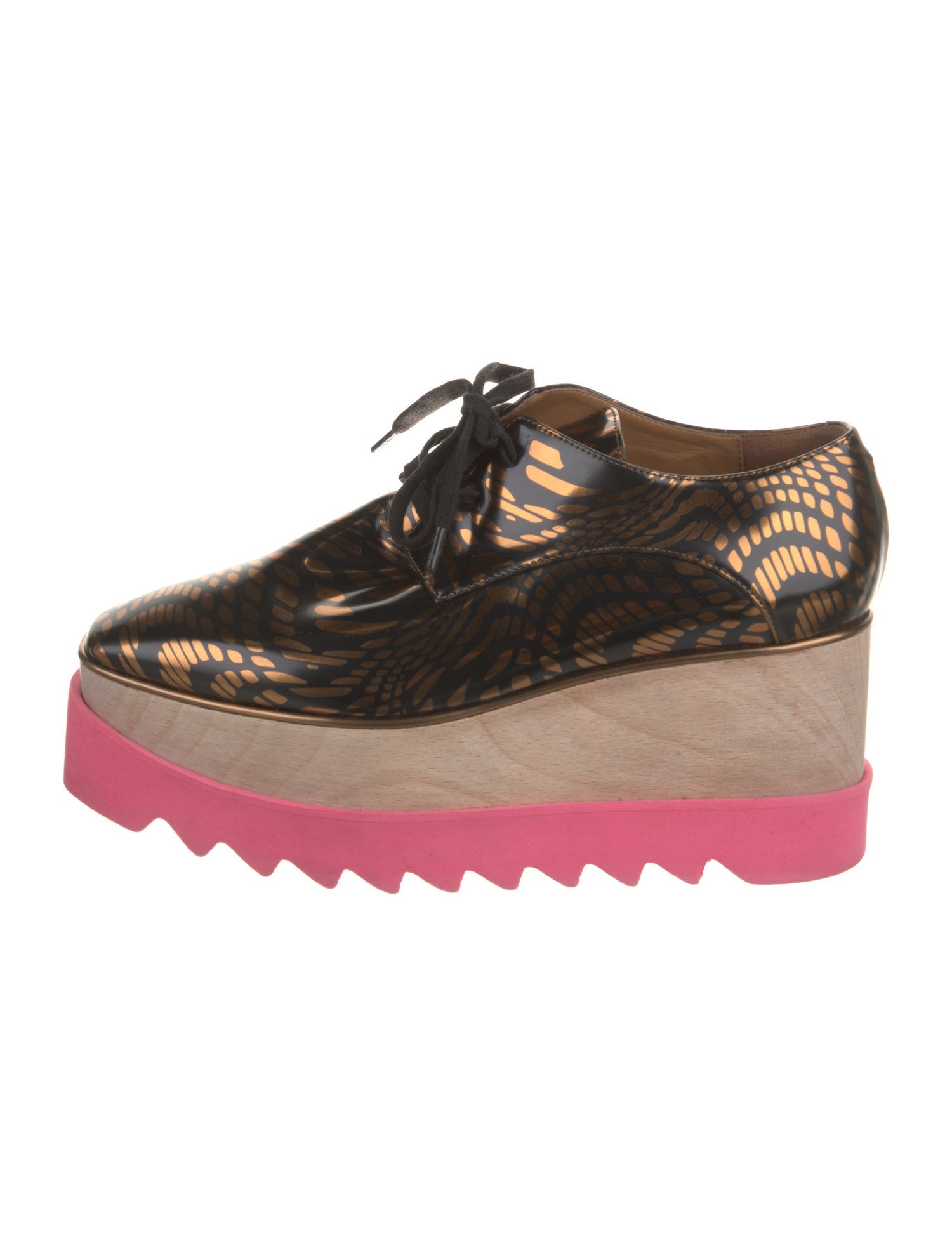 Stella McCartney Patent Leather Printed Oxfords