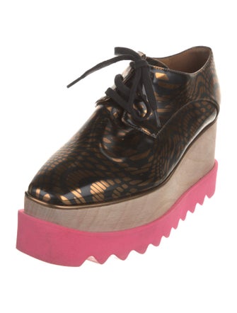 Stella McCartney Patent Leather Printed Oxfords