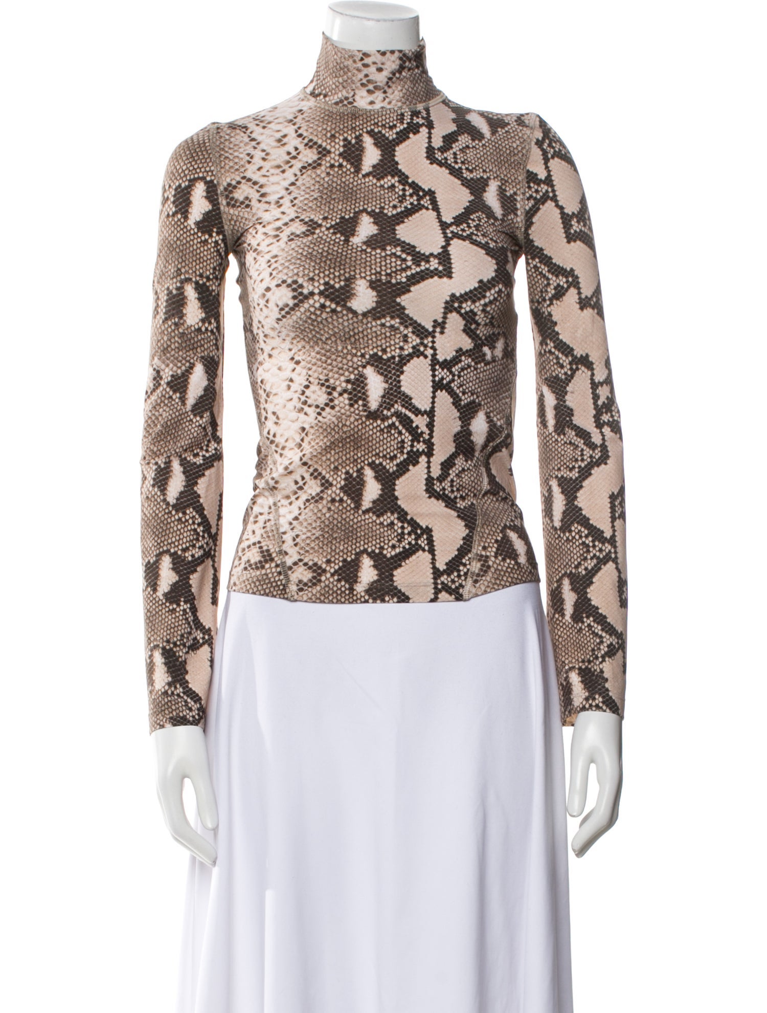 Stella McCartney Animal Print Turtleneck Top