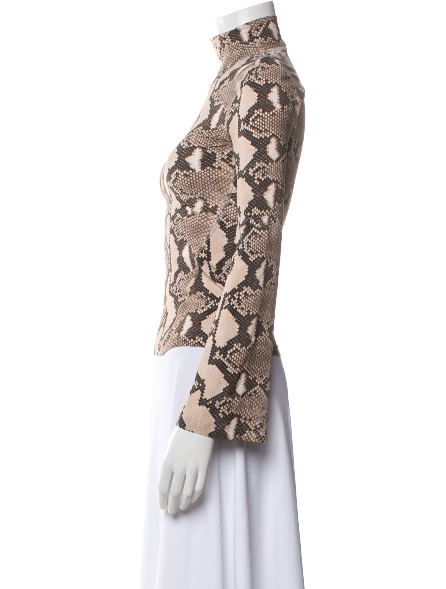 Stella McCartney Animal Print Turtleneck Top