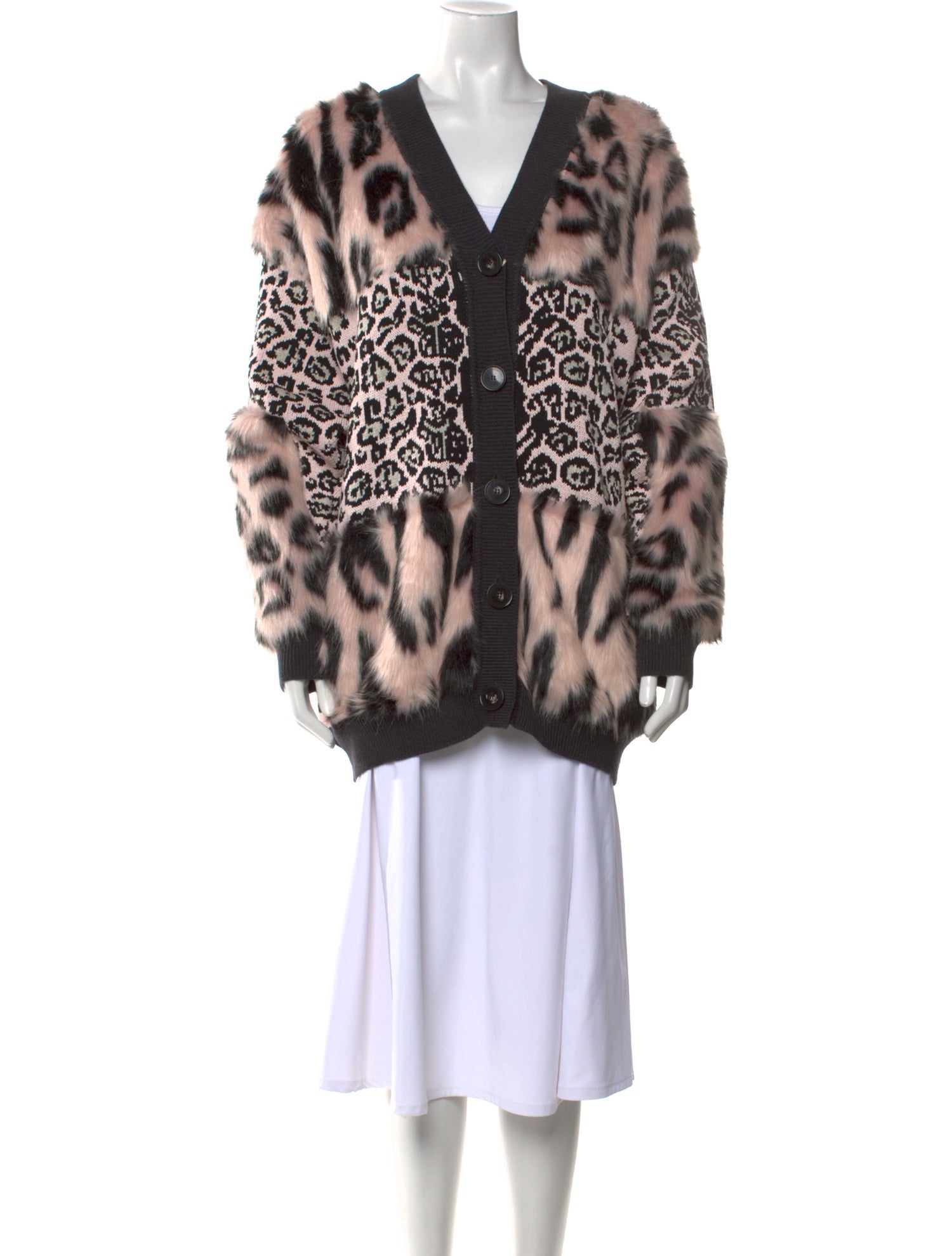 Stella McCartney Animal Print V-Neck Sweater w/ Tags