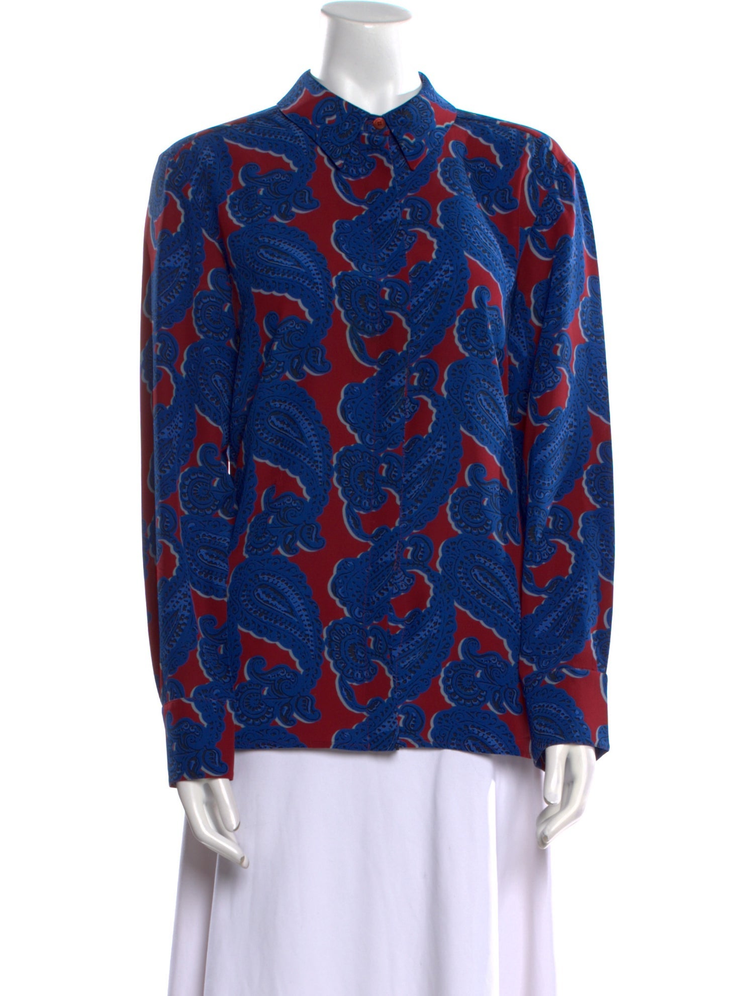 Stella McCartney Silk Printed Button-Up Top
